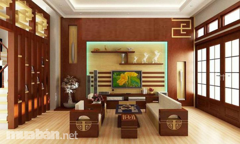 Phòng khách sang trọng, hiện đại cùng phong cách đồ gỗ Mỹ