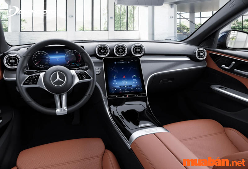 Nội thất ấm cúng và sang trọng của thế hệ Mercedes C200 2022