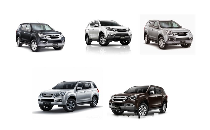 Màu sắc đa dạng Isuzu MU-X