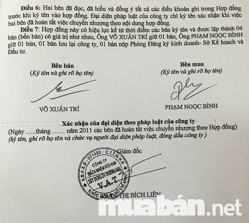 Phải có chữ ký của cả 2 bên khi làm thủ tục mua bán đất thổ cư