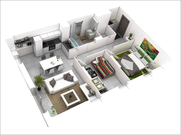 Căn Hộ 2 Phòng Ngủ Với Những Thiết Kế Đẹp Hiện Đại Đầy Mê Hoặc 5 Thiết Kế Căn Hộ 2 Phòng Ngủ 5