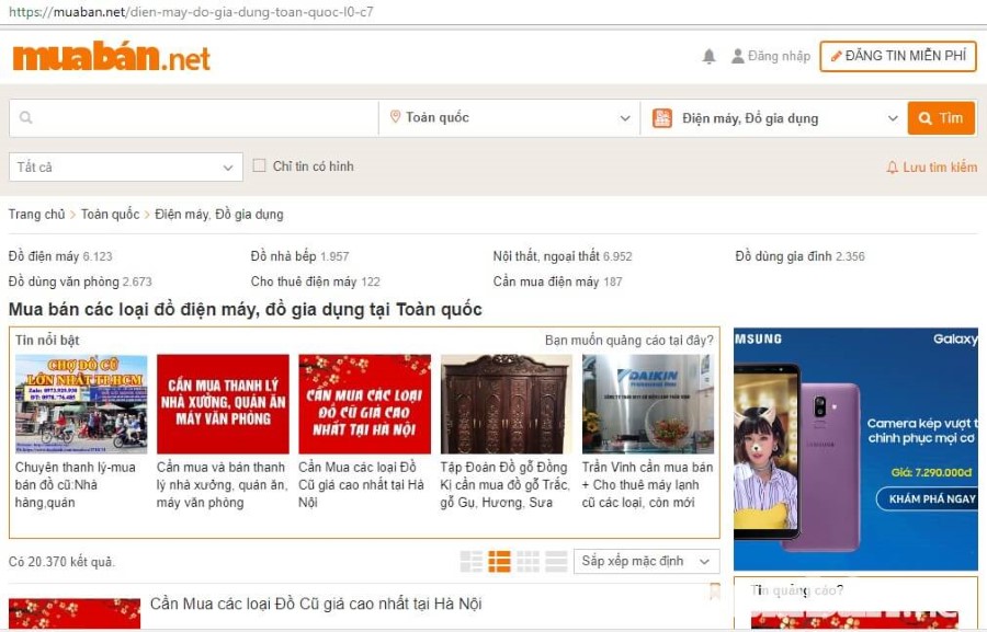 Mua Đồ Gia Dụng, Thanh Lý Đồ Cũ Qua Mạng: Nên Hay Không? 4 Muaban.net Là Trang Rao Vặt Đồ Gia Dụng Hàng Đầu Việt Nam