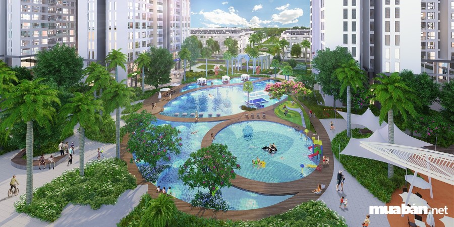 bể bơi tại chung cư cao cấp Arcadia Vinhomes Gardenia
