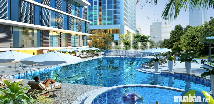 bể bơi tại chung cư Hà Nội Center Point