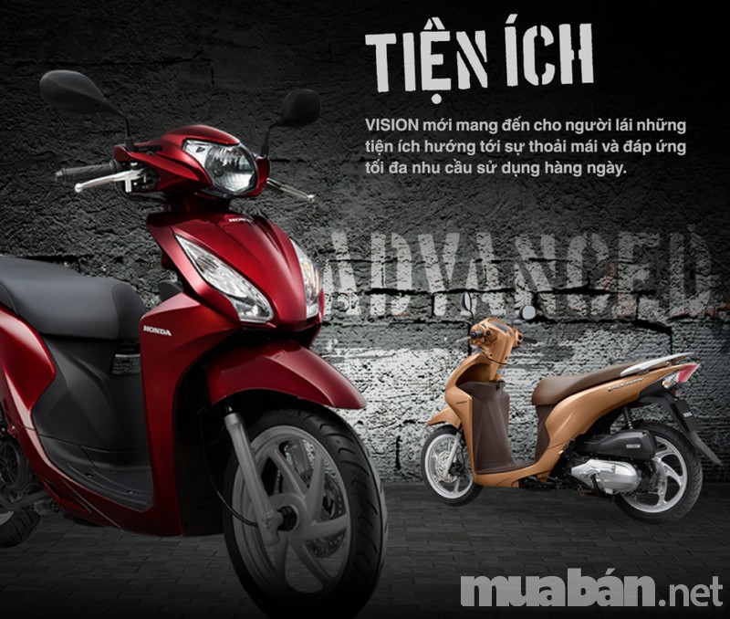Cũng giống như những dòng xe tay ga khác, Vision cũng được Honda ưu ái trang bị cho rất nhiều tiện ích. Hộp cốp của Vision có dung tích cực lớn, giúp người dùng có thể để mũ bảo hiểm và vô số vật dụng cần thiết khác. Hơn thế nữa, ổ khóa của Vision được tích hợp 4 trong 1 bao gồm khóa điện, khóa từ, khóa cổ và khóa yên. Vì vậy, người dùng hoàn toàn có thể yên tâm không sợ mất xe mỗi khi không sử dụng đến nó.