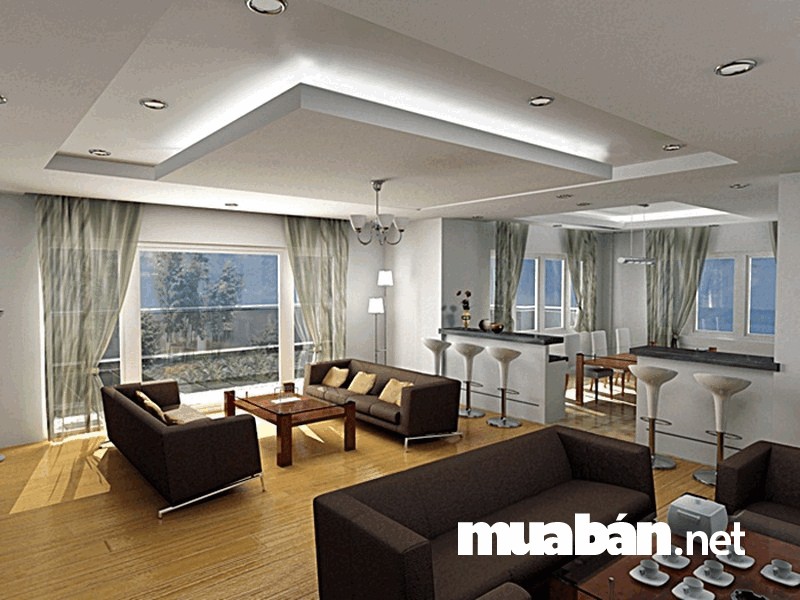 6 Gợi Ý Giúp Bạn Có Phòng Khách Đẹp 7 Trần Nhà Được Đa Số Mọi Người Lựa Chọn Ốp Thạch Cao Và Gắn Đèn Trang Trí