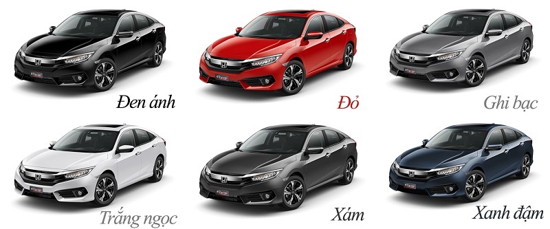 Giá xe Honda Civic tháng 11/2018 không thay đổi so với tháng 10/2018.