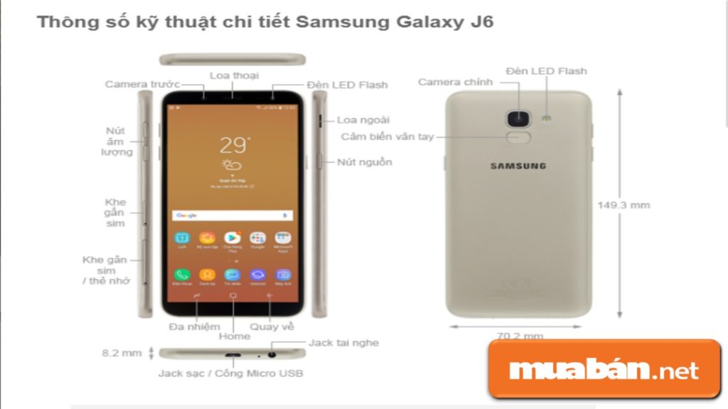 5 Chiếc Điện Thoại Samsung Dưới 5 Triệu Ngon – Bổ - Rẻ 7 Các Thông Số Kỹ Thuật Của Samsung Galaxy J6.
