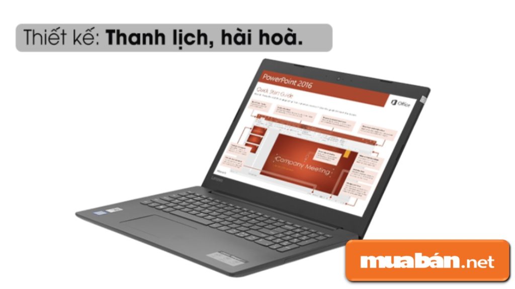 Thiết kế của Lenovo Ideapad 330 khá đơn giản, thanh lịch với vỏ bằng nhựa.