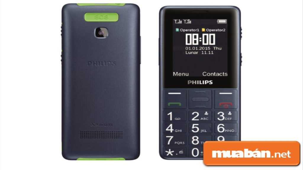 Philips E331 được thiết kế khá gọn, thon tiện cho người dùng dễ cầm sử dụng.