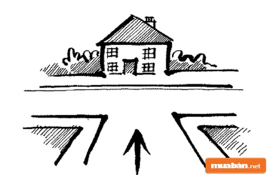 Cách xem phong thủy nhà ở để nhận biết nhà tụ lộc nên tránh những vị trí không thuận lợi như ngã ba đường, đường đâm thẳng vào cửa chính