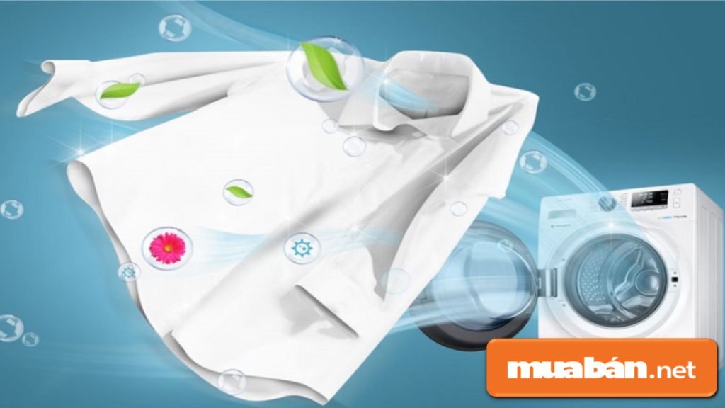 Máy giặt sấy giảm được lượng nước từ 80 – 100% trong quần áo, giúp bạn tiết kiệm thời gian phơi.