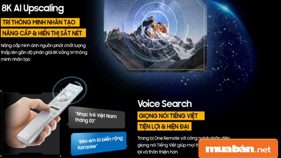 Các công nghệ mới được ứng dụng trên QLED Samsung 8K QA65Q900R .