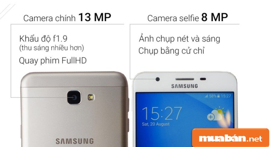 Tính năng chụp hình ở các camera trên J7 Prime.