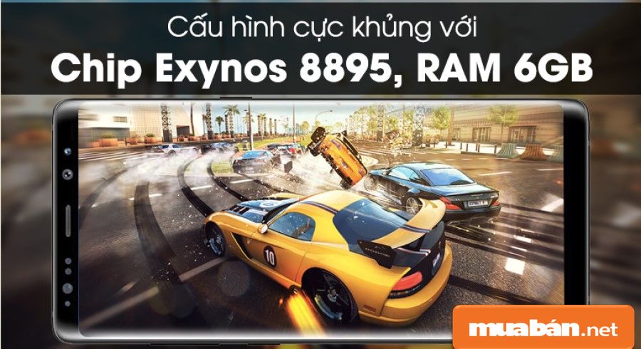 Thiết bị được hỗ trợ chip Exynos 8895 8 nhân 64-bit, tốc độ CPU 4 nhân 2.3 GHz và 4 nhân 1.7 GHZ.
