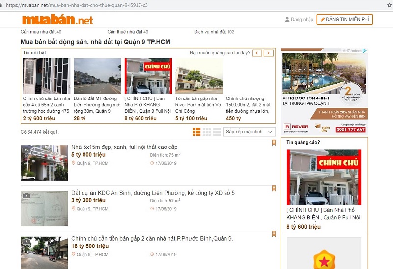 Lựa chọn website chuyên đăng tin bất động sản uy tín