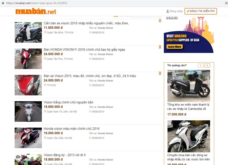Giá Xe Vision Cũ Khoảng Bao Nhiêu Là Hợp Lý? 4 Tại Muaban.net Có Rất Nhiều Đời Xe Vision Cũ Khác Nhau Để Khách Hàng Lựa Chọn.