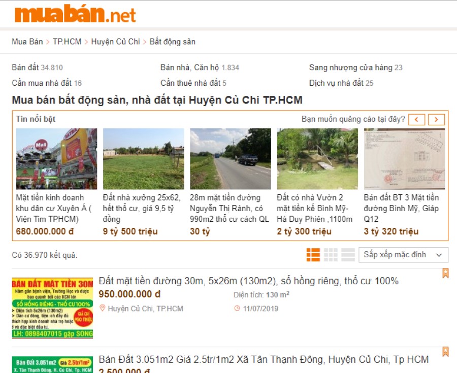 Bạn có thể đọc thông tin quảng cáo trên các tờ báo, trên các website chuyên về bất động sản.