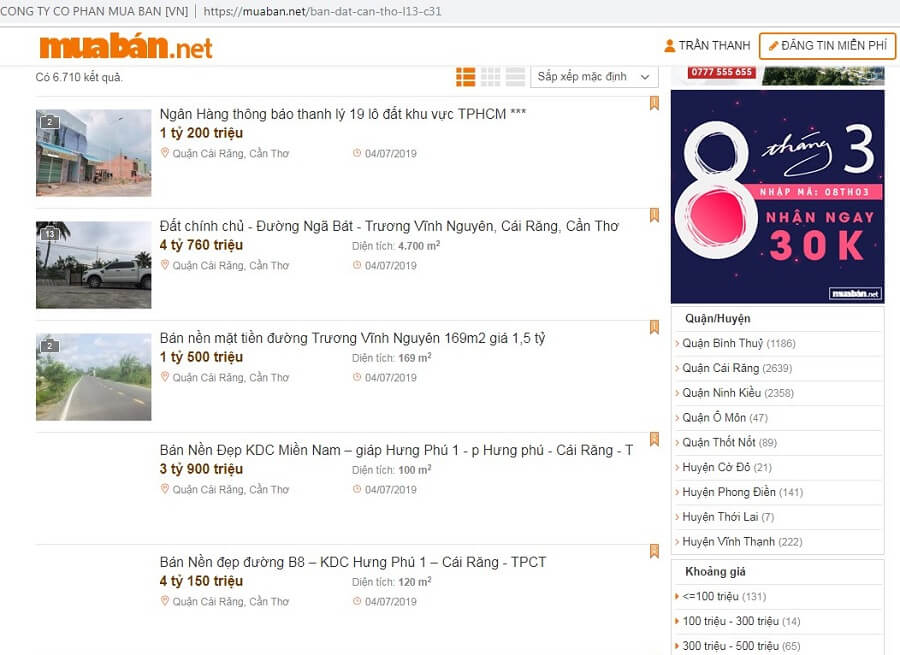 Muốn Bán Đất Cần Thơ Được Giá Cần Nắm Rõ 3 Điều Cơ Bản Này 7 Muaban.net - Địa Chỉ Đăng Tin Bán Đất Cần Thơ Uy Tín, Minh Bạch Và Tương Tác Tốt.