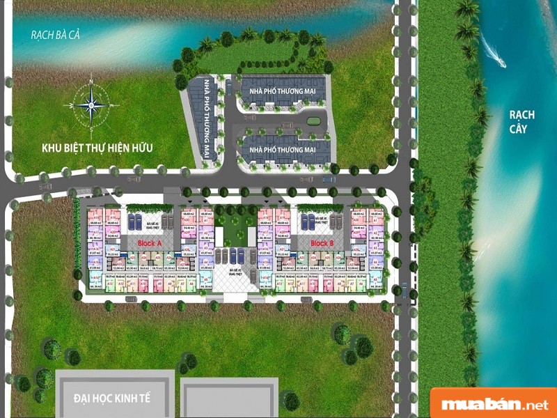 Chung Cư Quận 8 Trong Mơ: Heaven Riverview 4 Ảnh Mô Tả Lại Bản Đồ Bố Trí Của Khu Căn Hộ