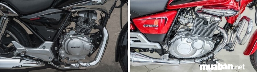 Shadow 150 sở hữu động cơ OTR 4 thì xi-lanh đơn dung tích 150 phân khối. GZ150-A tiếp tục sử dụng khối động cơ S150FI. 4 thì, xi-lanh đơn, dung tích 149 phân khối.