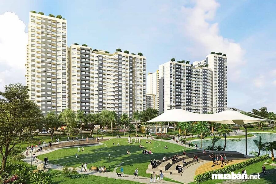 New City có mật độ xây dựng thấp, chỉ 24.78%, diện tích còn lại là mảng xanh..