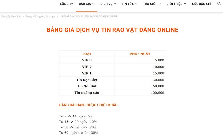 Chỉ từ 5000 đồng mỗi ngày bạn đã có thể đăng tin rao vặt hiệu quả cùng muaban.net