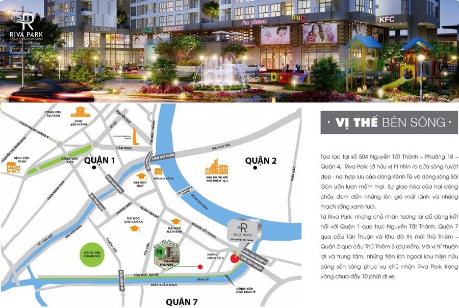Riva Park Quận 4 - Nơi Gia Đình Bạn Trải Nghiệm Cuộc Sống Tiện Nghi 3 Riva Park Sở Hữu 2 Mặt Tiền Đường Lớn Tại Quận 4 Là Nguyễn Tất Thành Và Tôn Thất Thuyết,