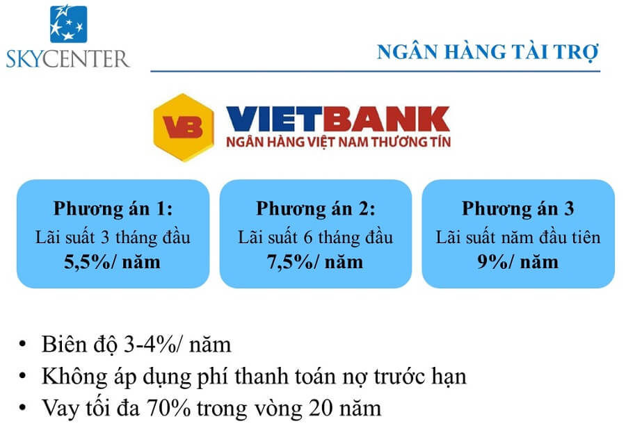 Ai Cũng Muốn Mua Căn Hộ Sky Center Ngay Nếu Biết 8 Ưu Điểm Này 12 Qúy Khách Hàng Mua Căn Hộ Sky Center Còn Được Ngân Hàng Vietbank Hỗ Trợ Tối Đa 70% Với Lãi Suất Ưu Đãi Chỉ 5,75%/Năm.