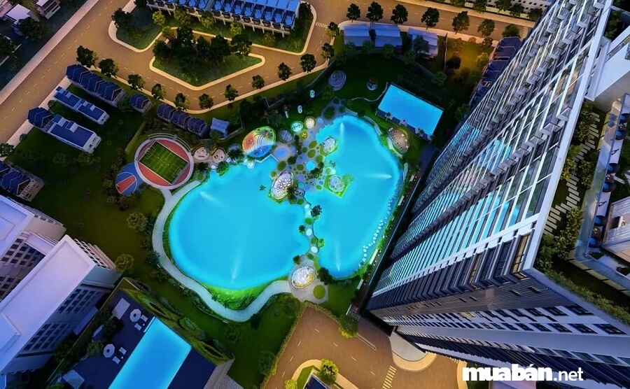 Hồ bơi Aqua gym của dự án.