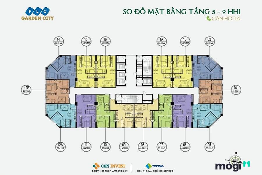 Thiết kế căn hộ thông minh, tối ưu hóa diện tích sử dụng.