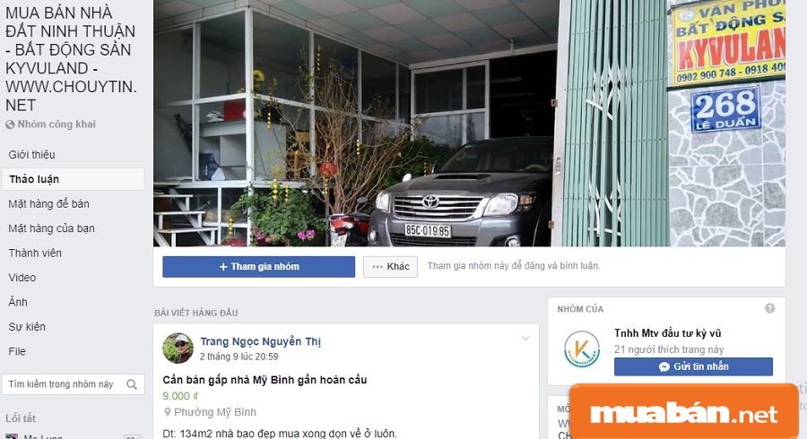 Hãy tham gia các group bán nhà trên mạng xã hội để tìm kiếm khách hàng.
