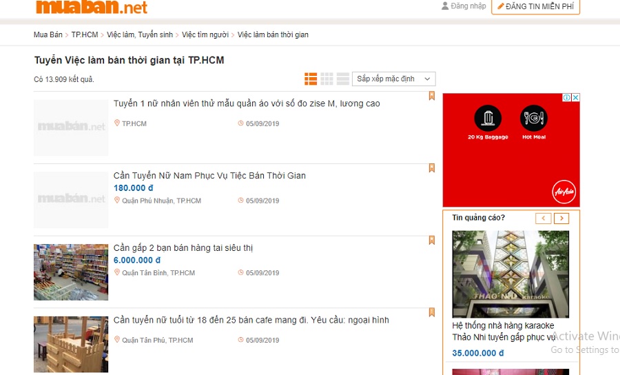 Nên tìm việc trên kênh tuyển dụng uy tín, có lượng truy cập cao như muaban.net.