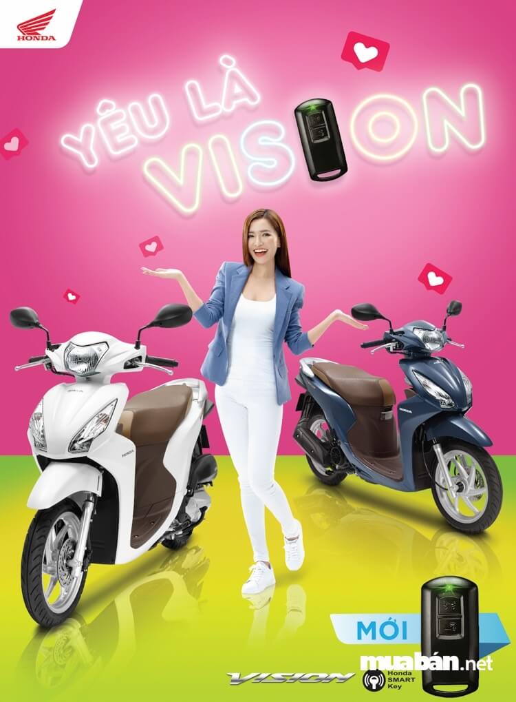 Khóa thông minh trên Vision 2019 smartkey có thiết kế, chống trộm an toàn.