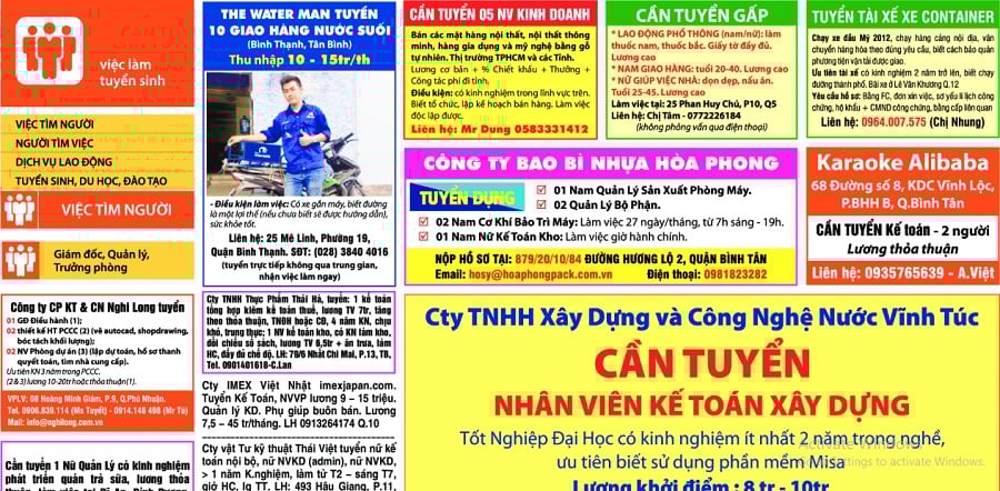 Mua& Bán là một trong những Ấn phẩm quảng cáo chuyên thông tin tuyển dụng hiệu quả.