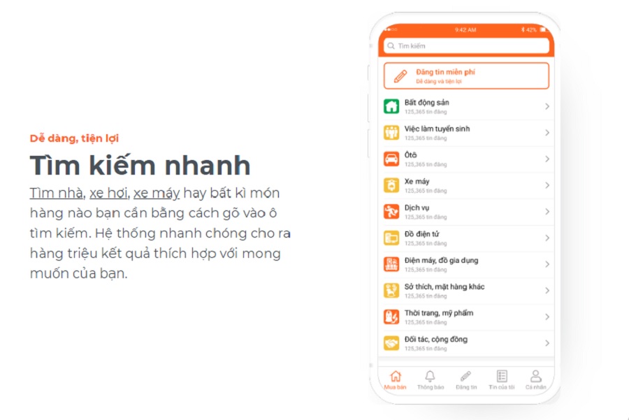 Ứng dụng giúp người dùng tìm kiếm thông tin nhanh chóng, tiện lợi hơn.