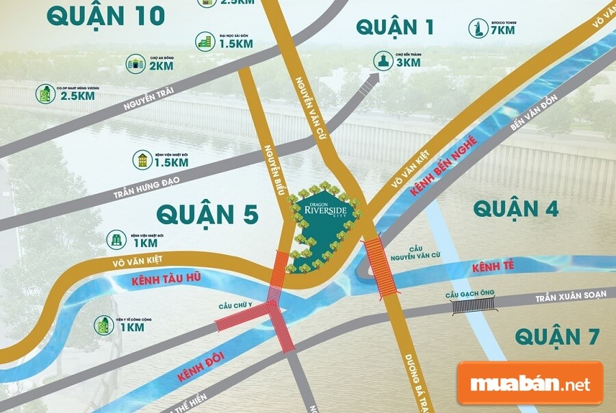 Dragon City - Khu Phức Hợp Căn Hộ Dự Án Đáng Chú Ý Tại Quận 5 5 Dự Án Dragon Riverside City Tọa Lạc Tại 628 – 630 Võ Văn Kiệt, Phường 1, Quận 5, Tp. Hcm.