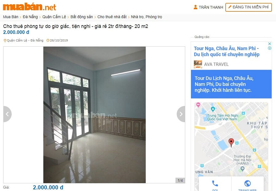 Cho thuê phòng tự do giờ giấc, tiện nghi - giá rẻ 2tr đ/tháng- 20 m2