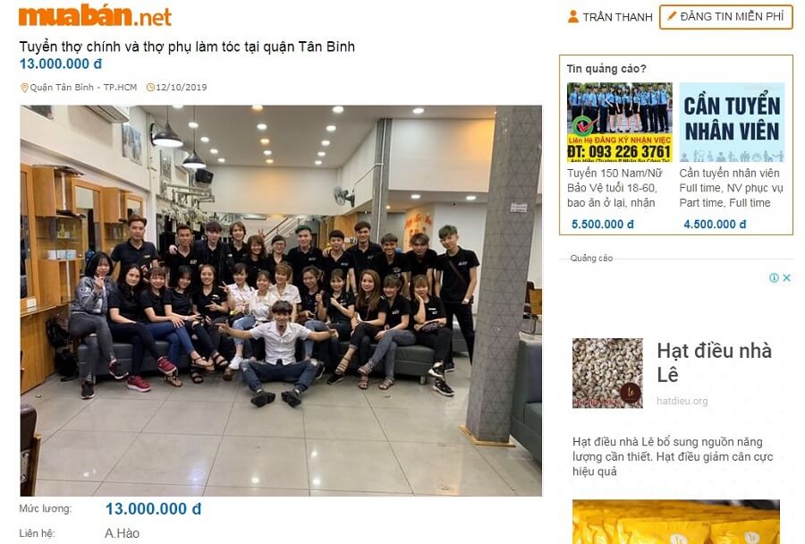 Cách Để Tuyển Thợ Tóc Nam Nhiều Kinh Nghiệm Trong Vòng 1 Nốt Nhạc 9 Salon Chuyên Tóc Nam Tuyển Thợ Tại Quận Tân Bình, Tphcm