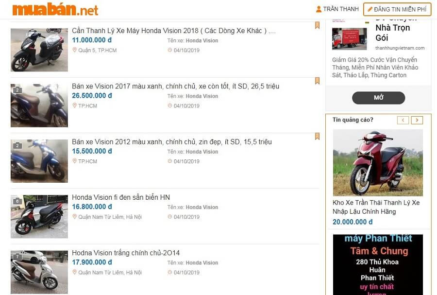 Update Ngay Giá Xe Vision 2017 Mới Nhất - Tháng 10/2019 8 Lướt Một Vòng Trên Muaban.net Bạn Sẽ Tìm Thấy Rất Nhiều Mẫu Xe Vision Cũ.