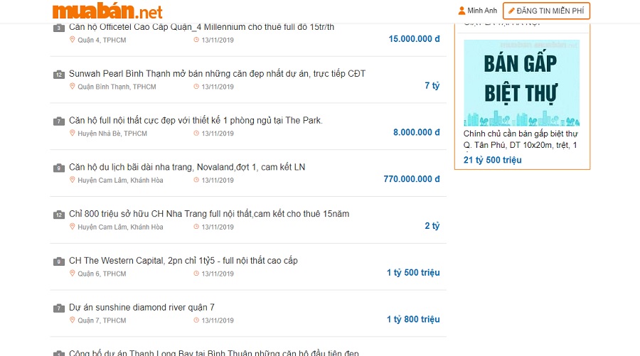 Full House – Nơi An Cư Chất Lượng Và Đầu Tư Lý Tưởng! 12 Bạn Có Thể Tìm Kiếm Thông Tin Của Nhiều Dự Án Khác Nhau Trên Website Muaban.net.