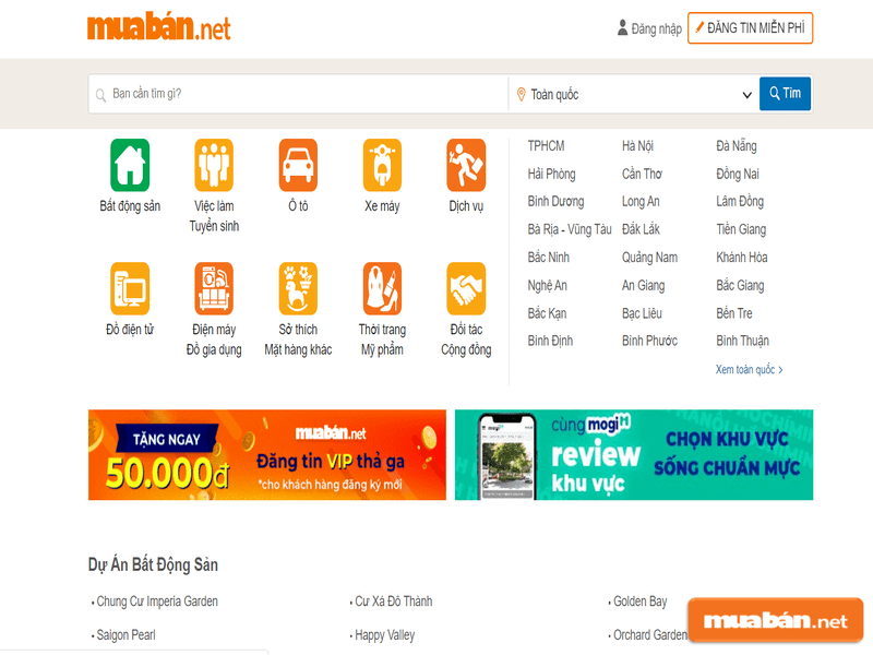 Hãy để Muaban.net giúp bạn trở thành cư dân Goldseason nhanh chóng