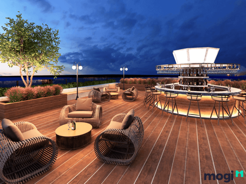 Bạn có thể vui chơi tại Sky Bar của Kn Paraside