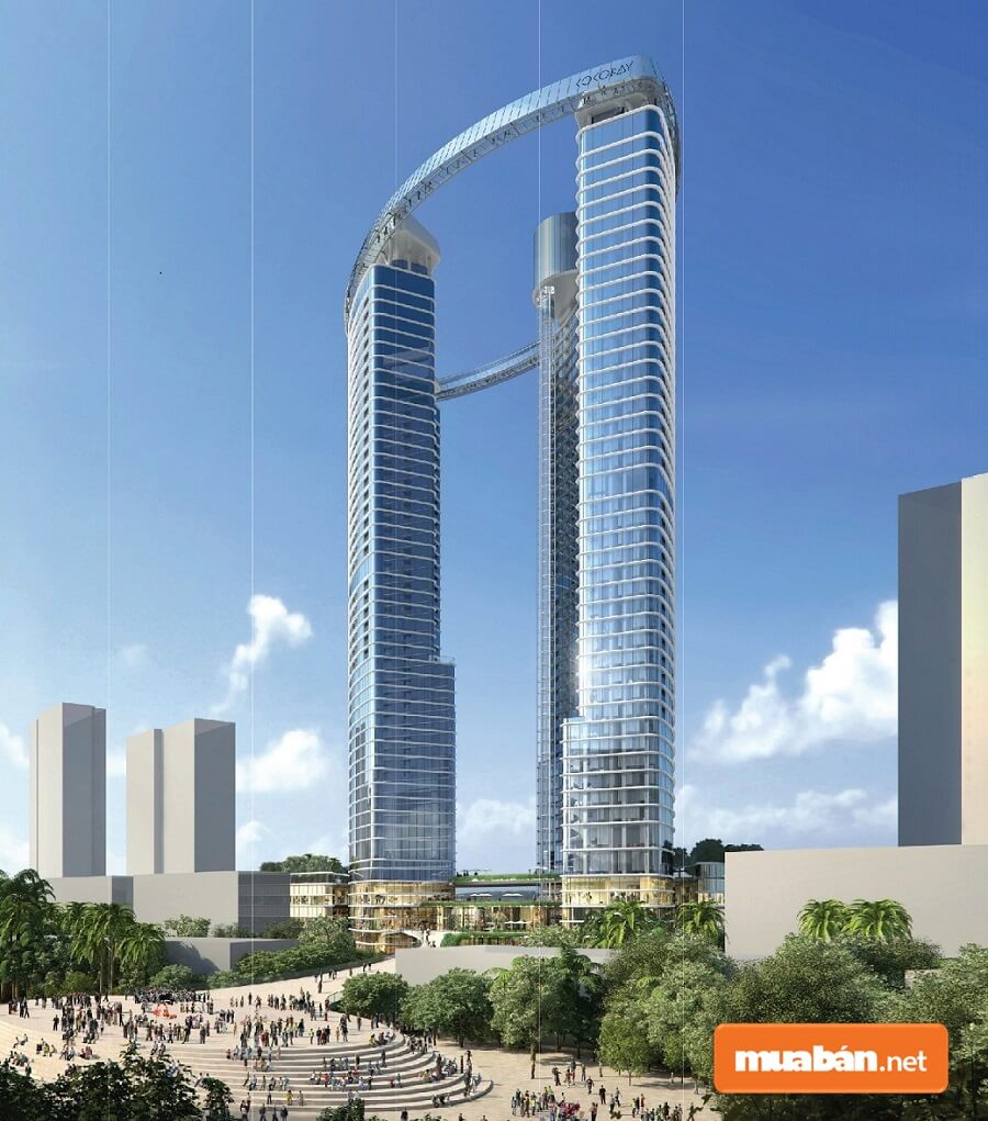 Cocobay Towers như một viên ngọc tuyệt mỹ nổi bật giữa khung cảnh nên thơ của biển trời Đà Nẵng.