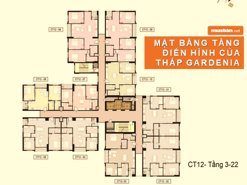 Hồng Hà Eco City Sắp Mở Bán Tòa Nhà Gardenia Tháng 12 Năm 2019 8 Mặt Bằng Tầng Điển Hình Tháp Gardenia Hồng Hà Eco City