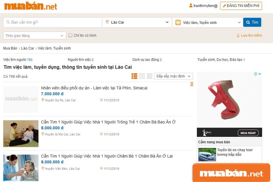 Tìm việc qua các trang web thông dụng