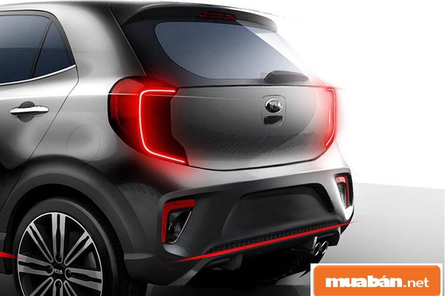 Kia Morning 2017 có cụm đèn pha với dãy đèn LED định vị hình chữ U bắt mắt và sắc sảo