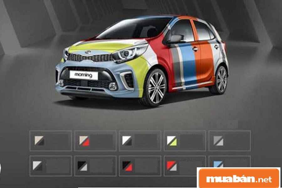 Kia morning van 2017 có hơn 10 màu để lựa chọn