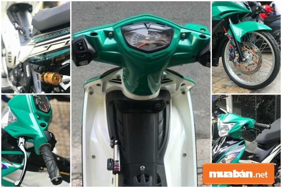 Chiếc xe này được độ màu xanh lục bảo độc, lạ