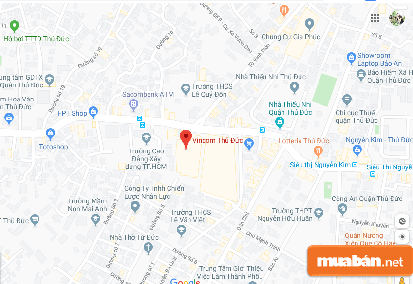 TTTM Vincom Thủ Đức tọa lạc tại số 216 Võ Văn Ngân, Phường Bình Thọ, Quận Thủ Đức,